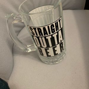 Straight Outta Beer Glass Mug by Funky